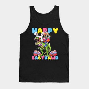 Happy Easter Bunny Dinosaur Egg Rabbit Ears Tank Top